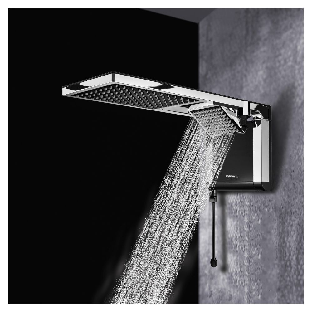 Chuveiro Lorenzetti Acqua Duo Flex Eletrônico Preto/Cromado