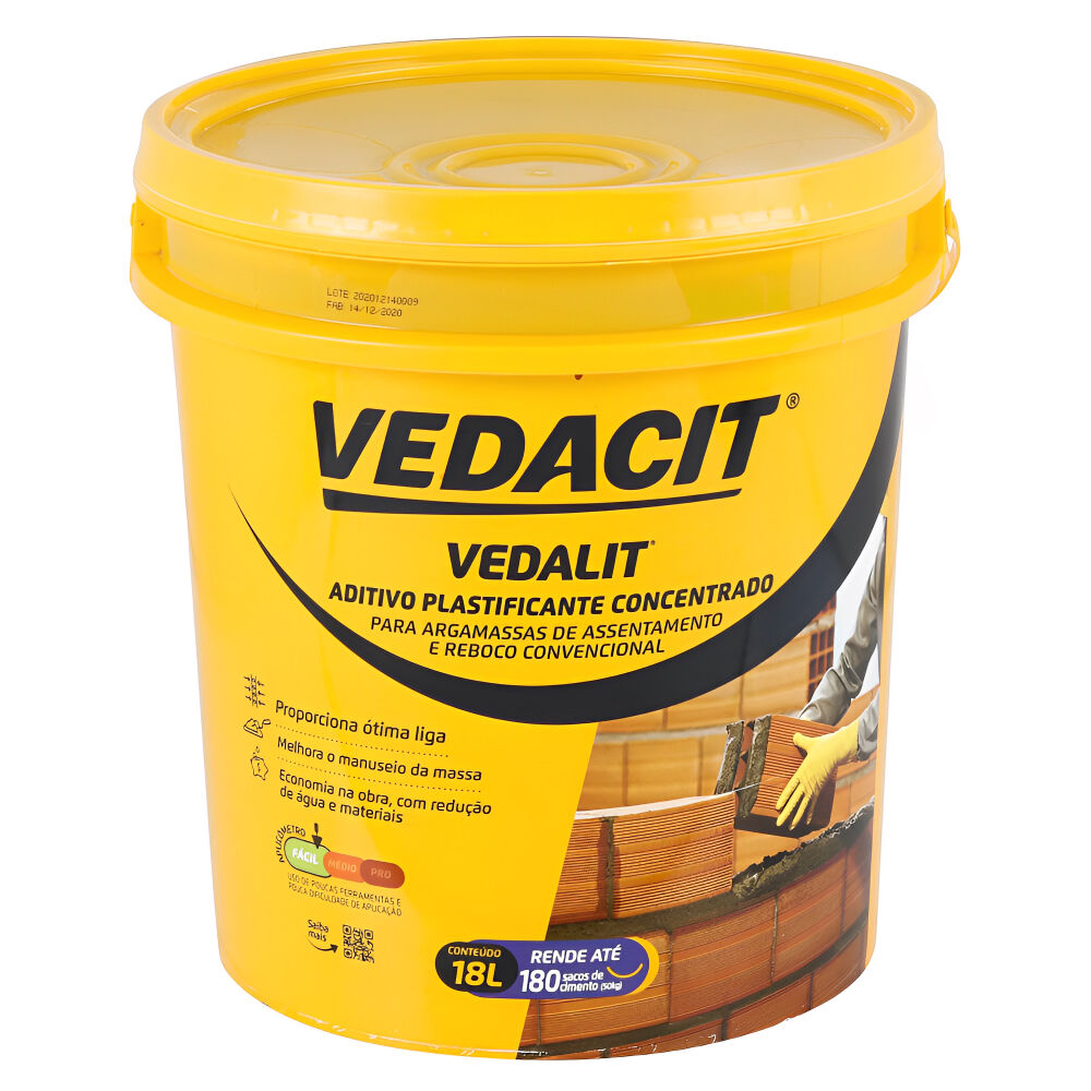 Aditivo Plastificante Vedalit 18L Vedacit