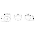 Cuba de Embutir Oval 39x30cm Cinza Prata Celite