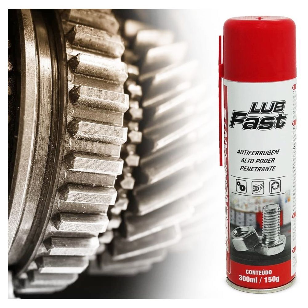 Spray Óleo Lubrificante Desengripante 300ml Antiferrugem Lub Fast Aeroflex