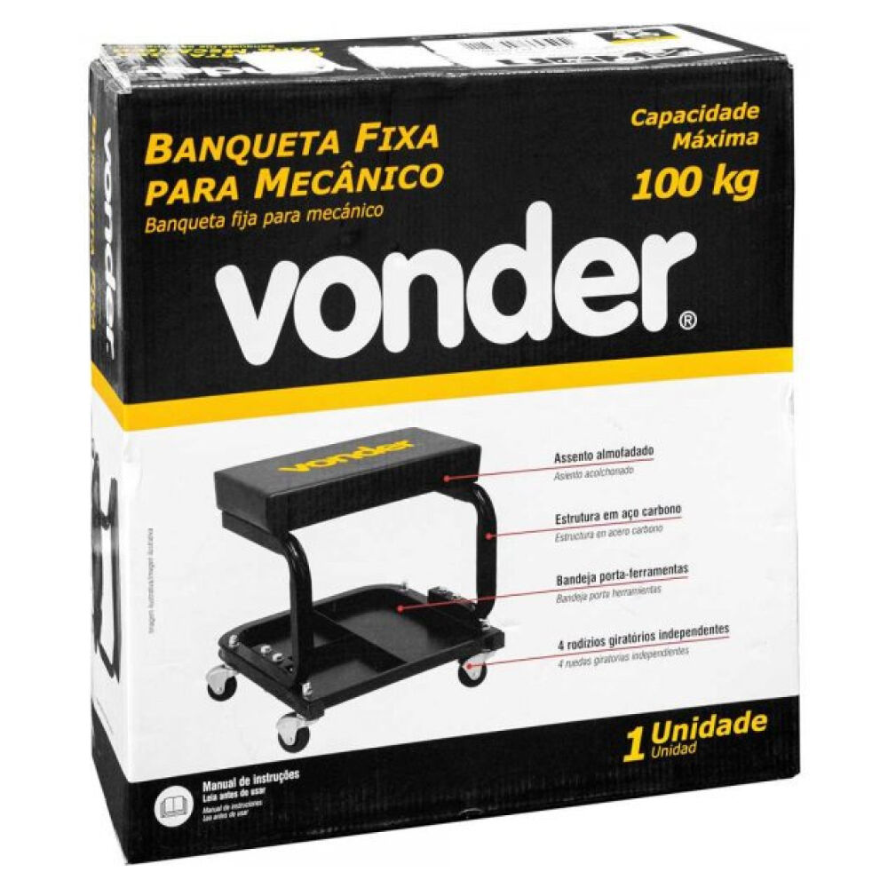 Banqueta Fixa para Mecânico Vonder