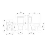 Kit Vaso Sanitário com Caixa Acoplada e Assento Duplo Acionamento 3/6L Saída Vertical Pergamon Fit Plus Celite