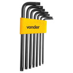 Jogo de Chaves Hexalobular T10 a T40 com 7 Pe&ccedil;as VTX5 Vonder