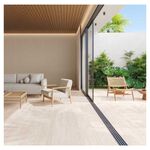 Porcelanato Marmorizado Acetinado Borda Retificada 100x100cm Travertino Clássico Cetim Biancogres (Caixa com 3,00m²)