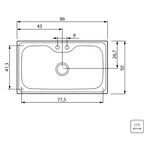 Cuba de Sobrepor Morgana Aço Inox 86 x 50cm com Acessórios Tramontina