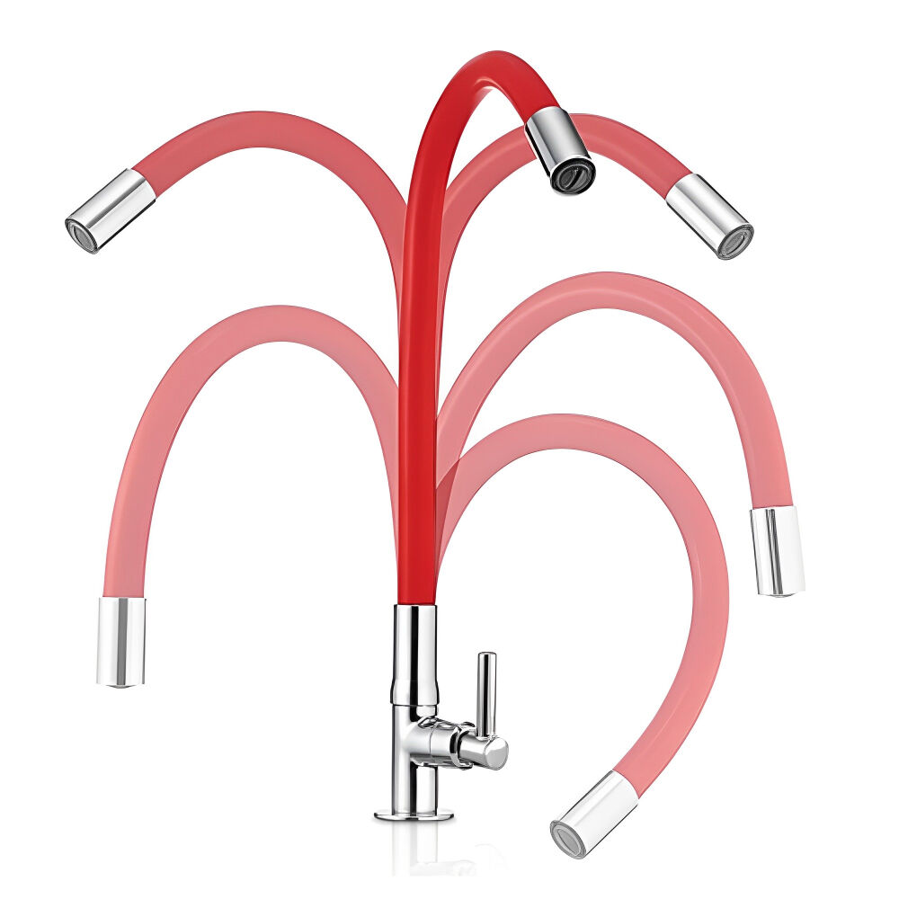 Torneira para Cozinha de Parede Loren Flex Vermelho Lorenzetti