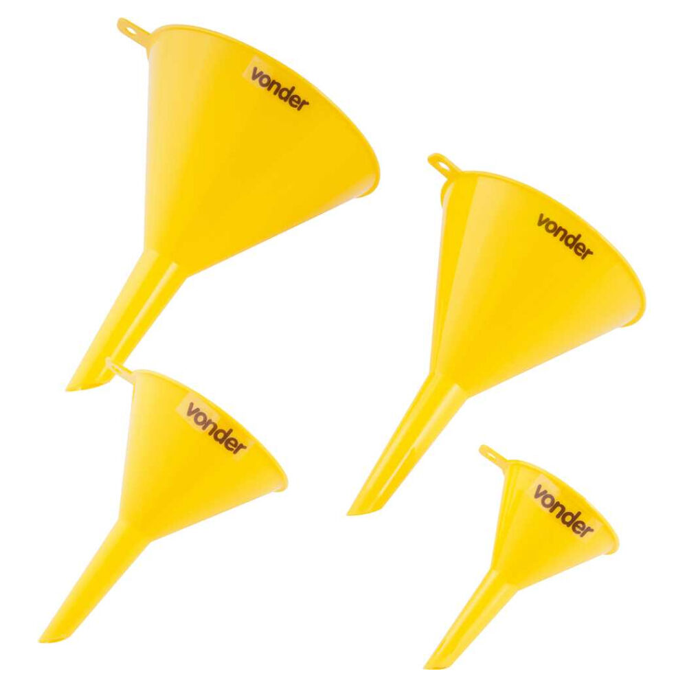 Jogo de Funis Plásticos com 4 Peças Vonder