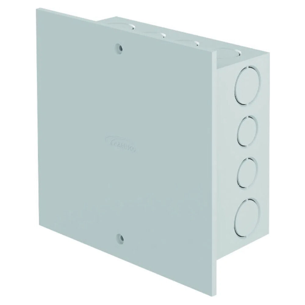 Caixa de Passagem Grande Elétrica de Embutir 381x342x83mm Branco Amanco