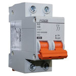 Mini Disjuntor Bipolar 6A Curva C Metaltex