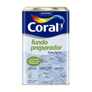 Fundo Preparador de Paredes à Base Água 18L Incolor Coral Fundo Preparador de Paredes à Base Água 18L Incolor Coral
