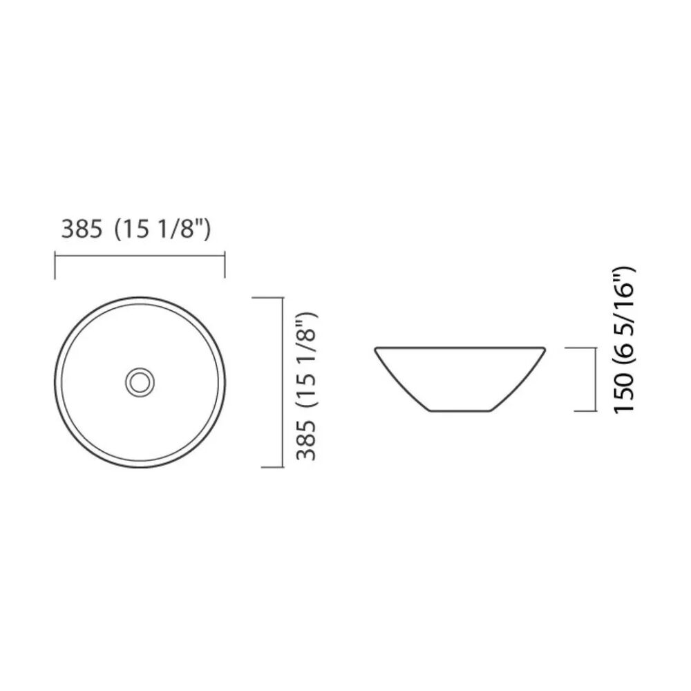 Cuba de Apoio Redonda 38,5 x 38,5cm Branco Icasa
