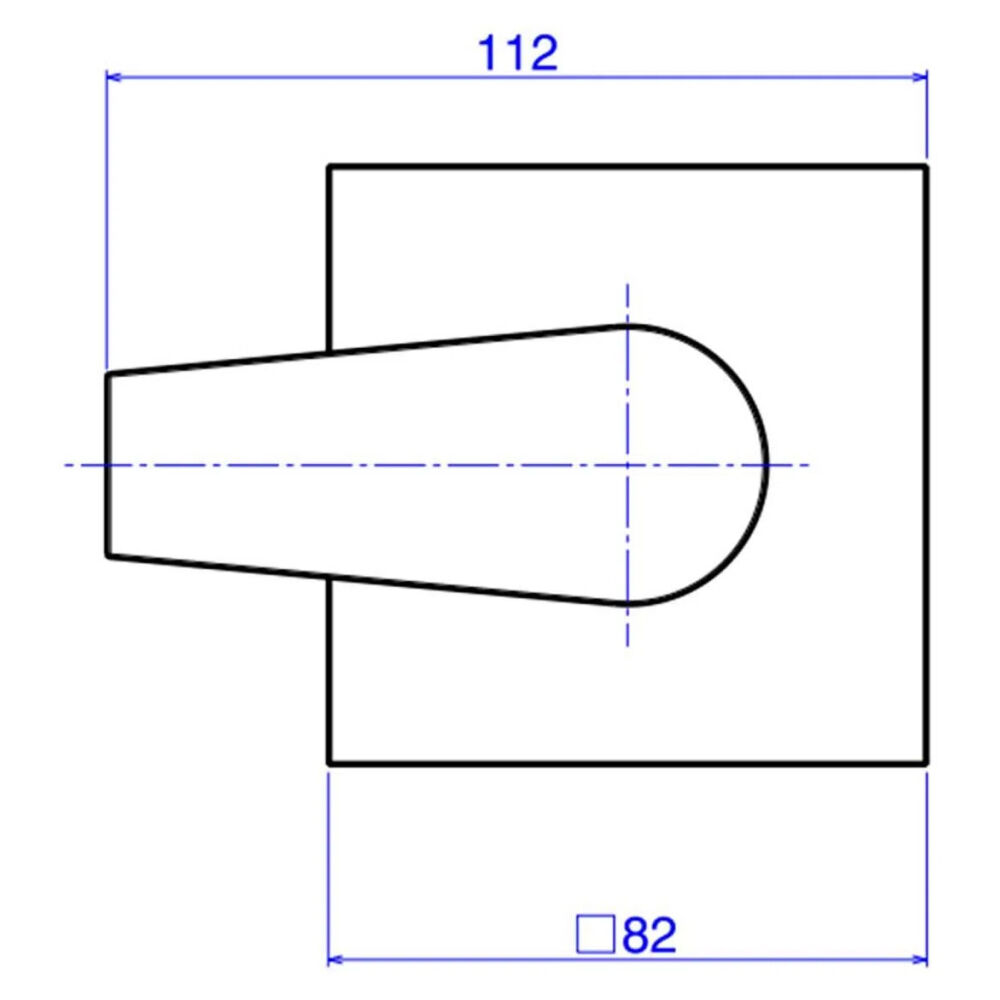 Acabamento para Registro de Gaveta de 1.1/4" e 1.1/2" Level Black Noir Deca