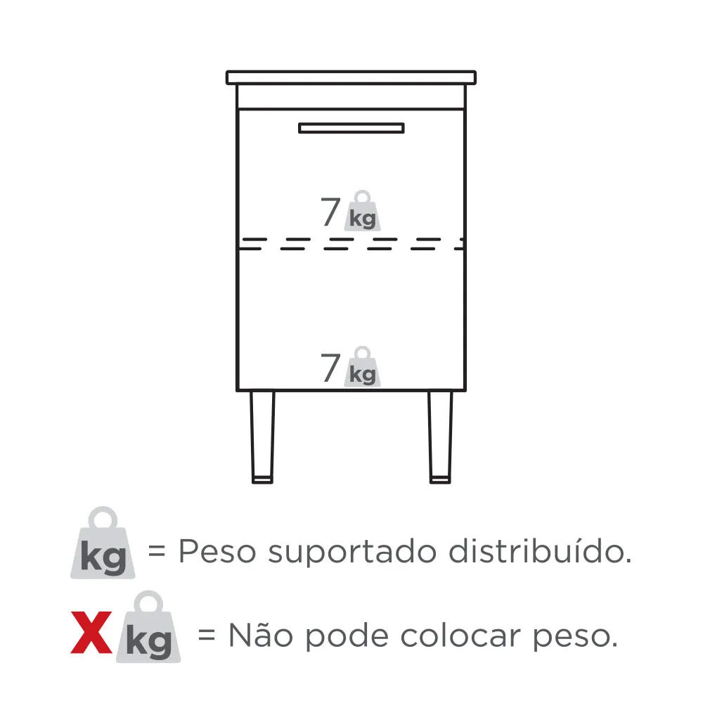 Gabinete Lavanderia Venus com Tanque Sintético 50cm Branco Cozimax