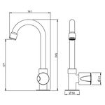 Torneira de Mesa para Lavatório Loren Luna Bica Alta Cromada Lorenzetti