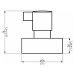 Acabamento Registro Base Fabrimar 1.1/4" e 1.1/2" (Grande) Ice Perflex