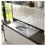 Pia Inox Plus 30 de 1,20mx53cm Ghelplus