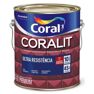 Esmalte Sintético Fosco Coralit Ultra Resistência 3,6L Coral Esmalte Sintético Fosco Coralit Ultra Resistência 3,6L Coral