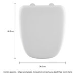 Assento Termofixo com Slow Close e Easy Clean para Bacias Monte Carlo Branco Deca