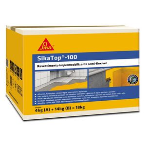 Impermeabilizante Top-100 Cinza 18kg Sika Impermeabilizante Top-100 Cinza 18kg Sika