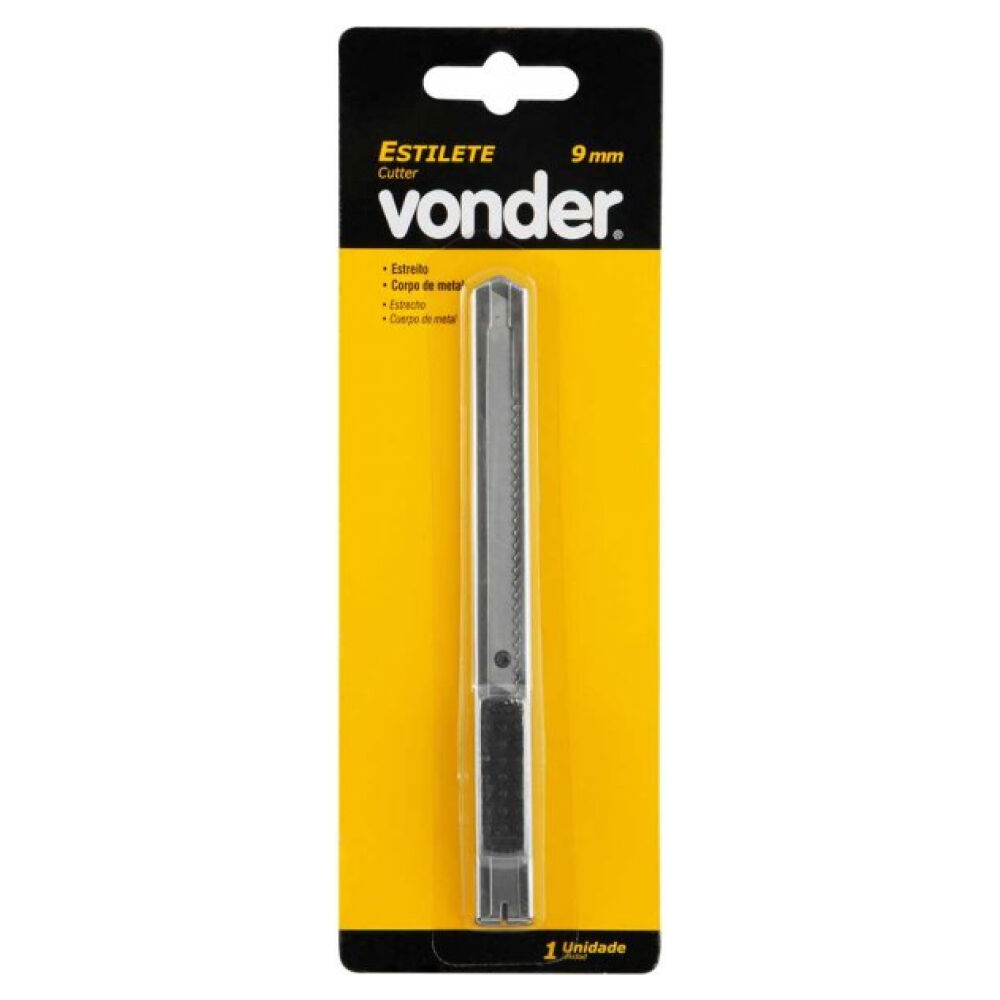 Estilete Estreito de Metal 9mm Vonder