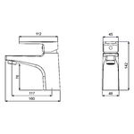 Misturador Monocomando de Mesa para Lavatório Bica Baixa Level Black Noir Deca
