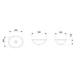 Cuba de Embutir Oval Branca 39x30cm Incepa