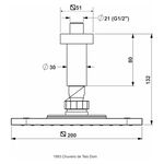 Chuveiro Ducha de Teto Rose Fosco Dom Perflex