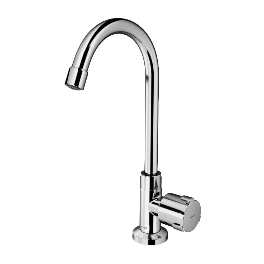 Torneira de Mesa para Lavatório Bica Alta Nova Riva Cromada Docol