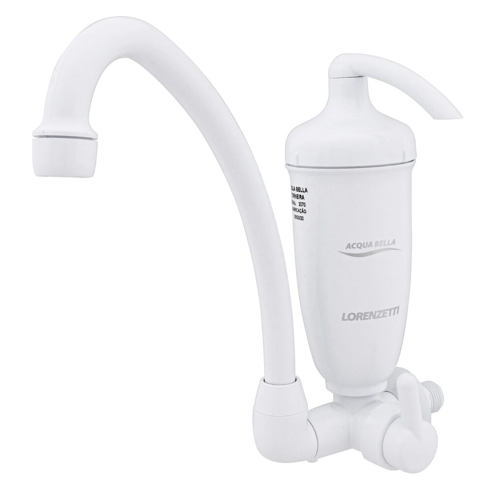 Purificador de Água com Torneira de Parede Acqua Bella Branco Lorenzetti