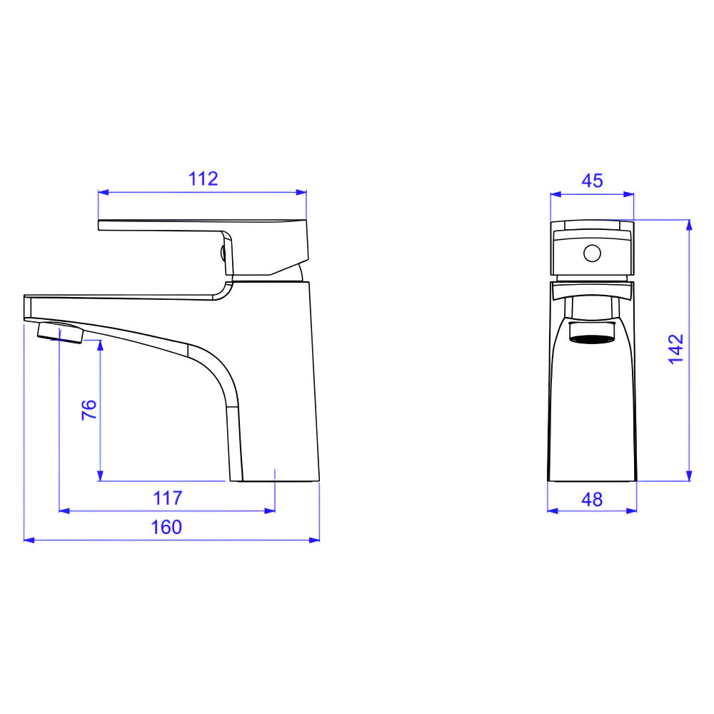 Misturador Monocomando de Mesa Bica Baixa para Lavatório Level Cromado Deca