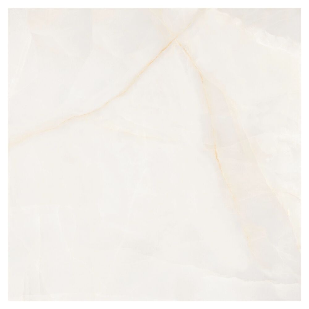 Porcelanato Marmorizado Polido Borda Retificada 75x75cm Onix Blanc Dora (Caixa com 1,69m²)