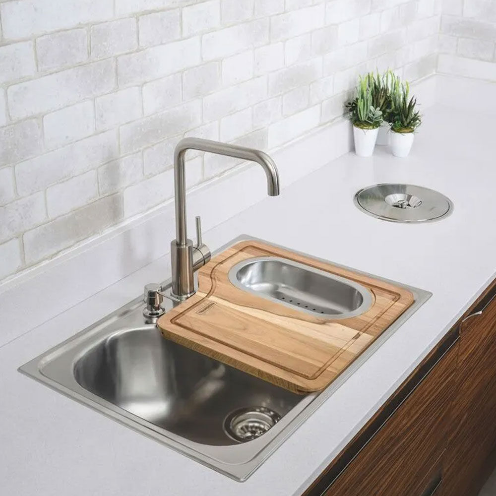 Lixeira de Embutir para Bancada 5L Inox Addra