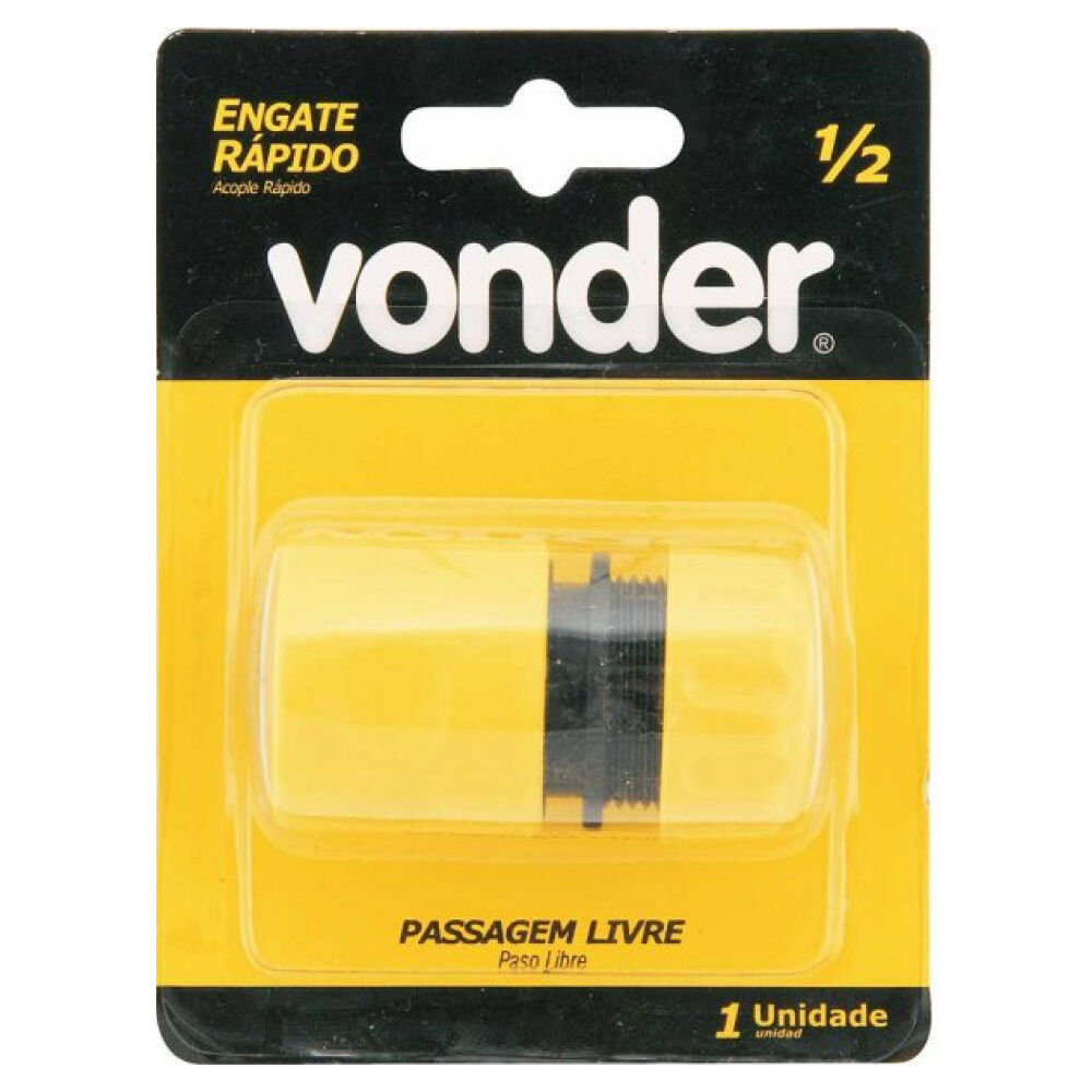 Engate Rápido para Mangueira 1/2" Passagem Livre Vonder