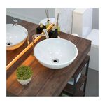 Cuba de Apoio para Lavatório East Redonda 35cm Branca Addra