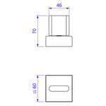 Acabamento para Registro de Gaveta até 1" Polo Red Gold Deca
