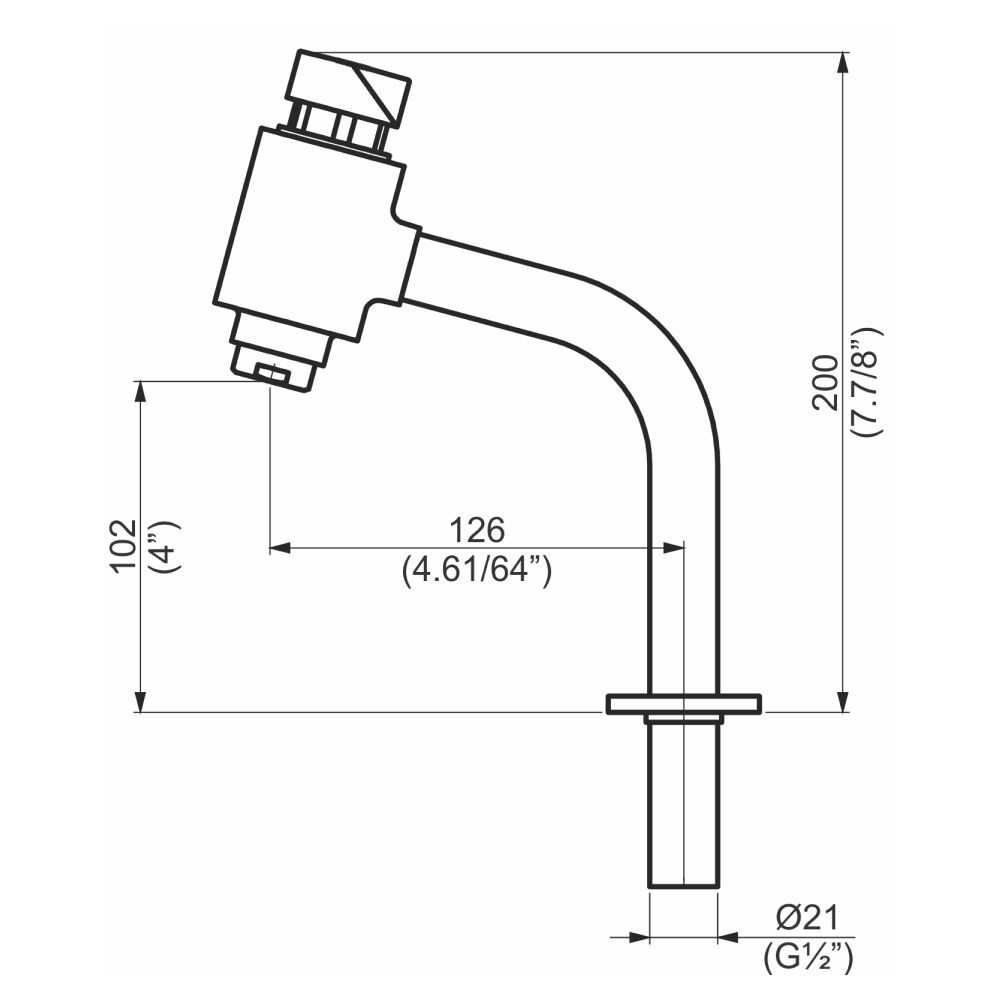 Torneira Automática de Pia para Banheiro Permatic Perflex