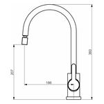 Torneira Misturador Monocomando para Cozinha Color Strauss Preto Fosco Perflex