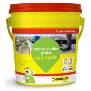 Impermeabilizante Manta Líquida Preto Quartzolit Impermeabilizante Manta Líquida Preto Quartzolit