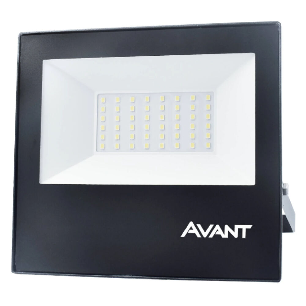 Refletor Led Slim 50W 6500K Bivolt Preto Avant