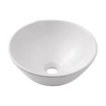 Cuba de Apoio para Lavatório East Redonda 35cm Branca Addra