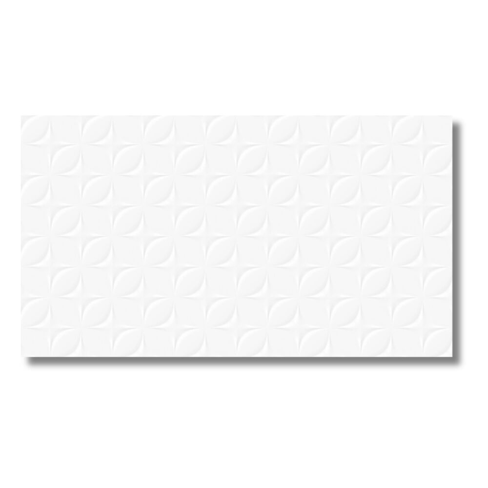 Revestimento Cerâmico Acetinado Borda Arredondada 32x57cm Atract HD Branco Fioranno (Caixa com 2,03m²)