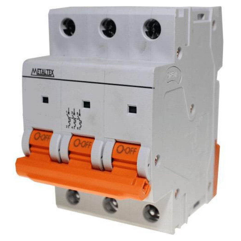 Mini Disjuntor Tripolar 10A Curva C  N3-3C10 Metaltex