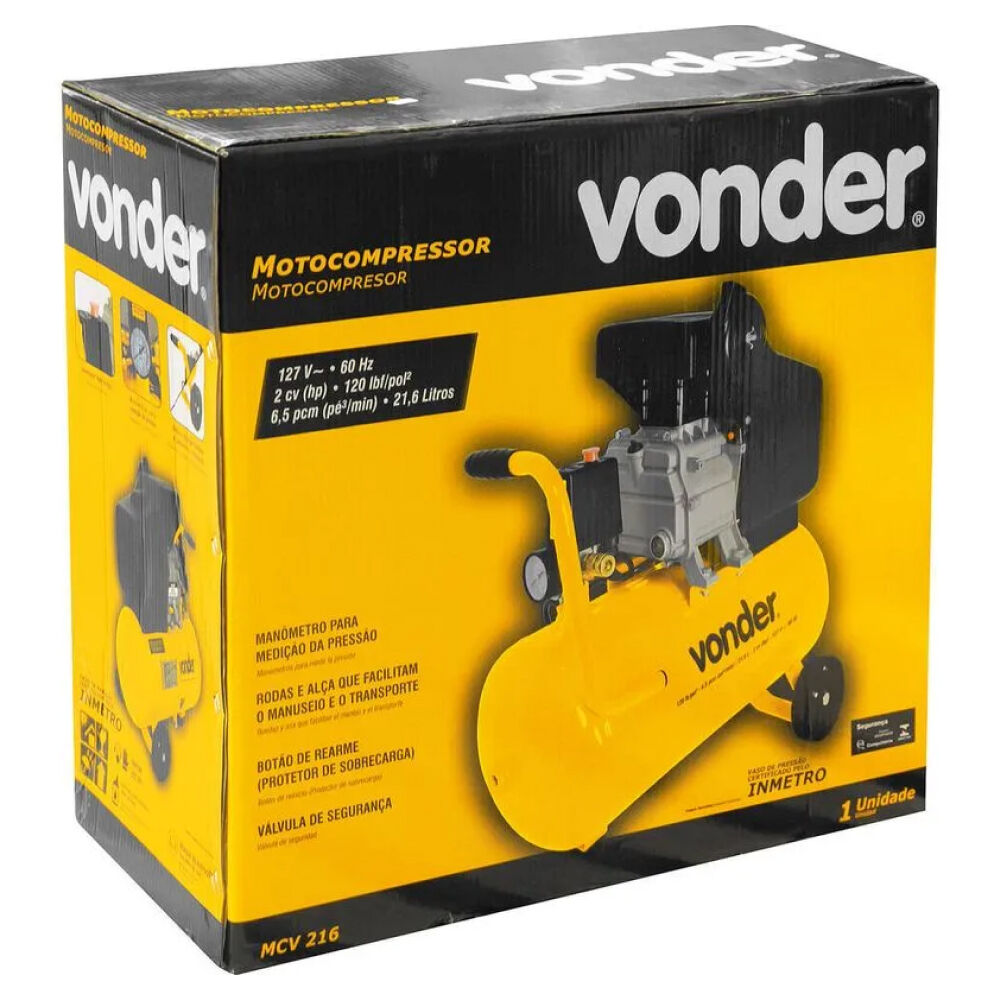 Motocompressor de Ar 8,0Pcm 21,6L MCV216 Vonder