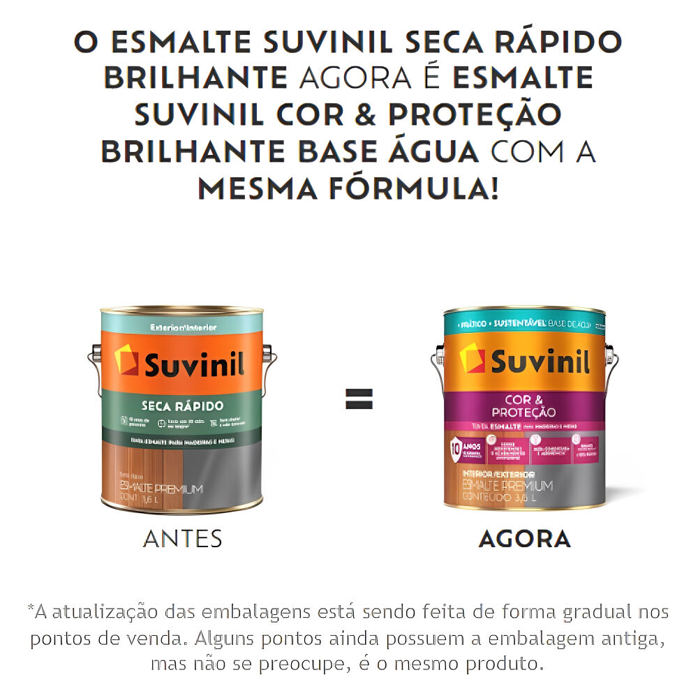 Esmalte Brilhante Premium Cor & Proteção Base Água Branco 3,6L Suvinil
