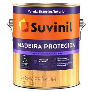 Verniz Madeira Protegida Fosco Natural 3,6L Suvinil Verniz Madeira Protegida Fosco Natural 3,6L Suvinil