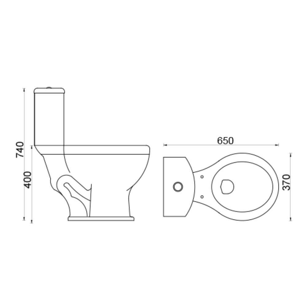 Kit Vaso Sanitário com Caixa Acoplada 3/6L Porto Branco Luzarte