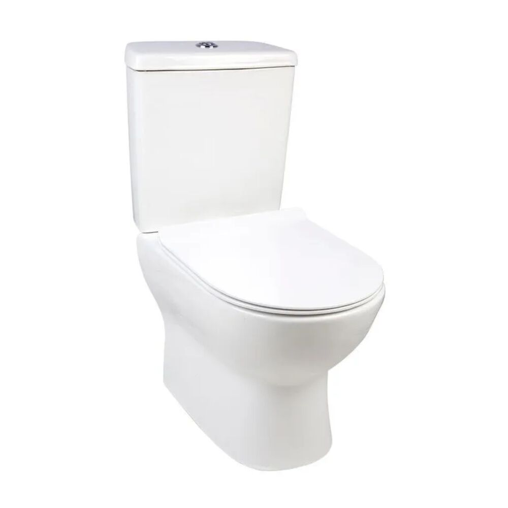 Kit Vaso Sanitário com Caixa Acoplada 3/6L Assento Sanitário e Itens de Instalação New Monaco Branco Addra