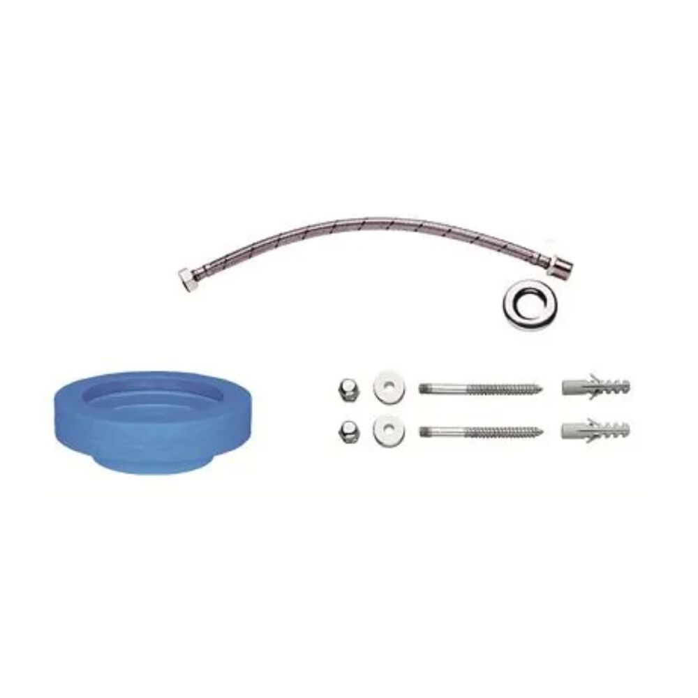 Kit Vaso Sanitário Monobloco 3/6L com Assento Sanitário e Itens de Instalação Londres Branco Addra