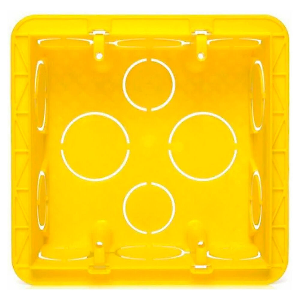 Caixa de Luz PVC de Embutir Pial para Alvenaria 4x4 Amarelo Legrand