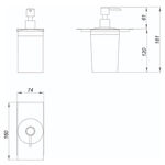 Dispenser de Detergente 7,5cm Branco Xteel